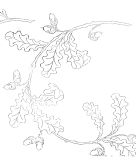 Nappe à broder " Chêne"
