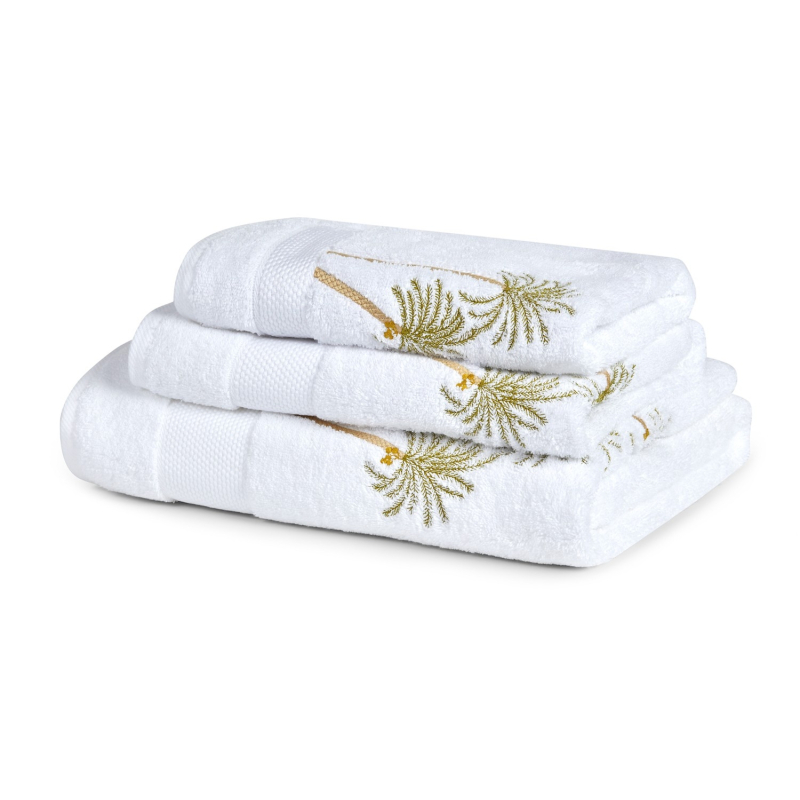 Serviette éponge brodée PALM BEACH