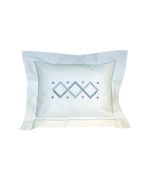 Taie de coussin brodée "Via Appia"