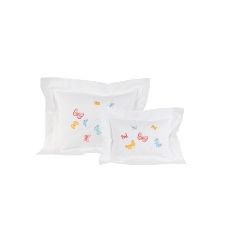 Taie de coussin brodée "Jardin Imaginaire"