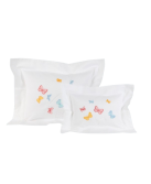 Taie de coussin brodée "Jardin Imaginaire"