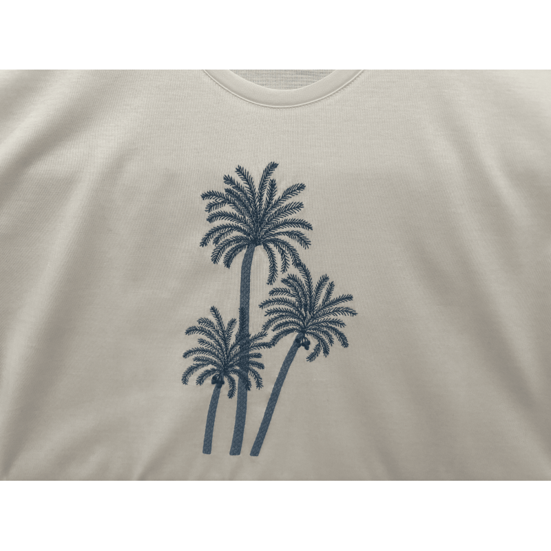 T-shirt de nuit brodé "Palm Beach"