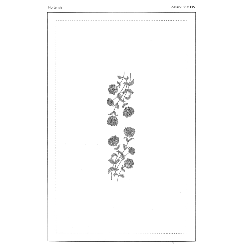 Nappe à broder "Hortensia"