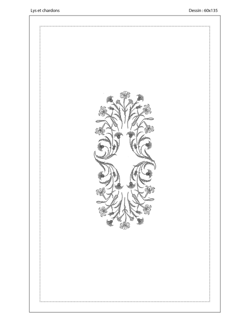 "Lys et chardons" tablecloth pattern