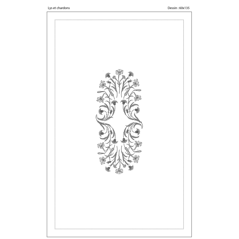 "Lys et chardons" tablecloth pattern