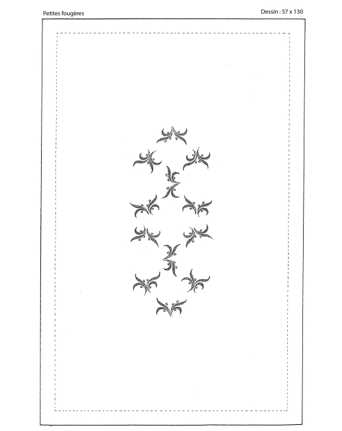 Nappe à broder "Petites fougères"