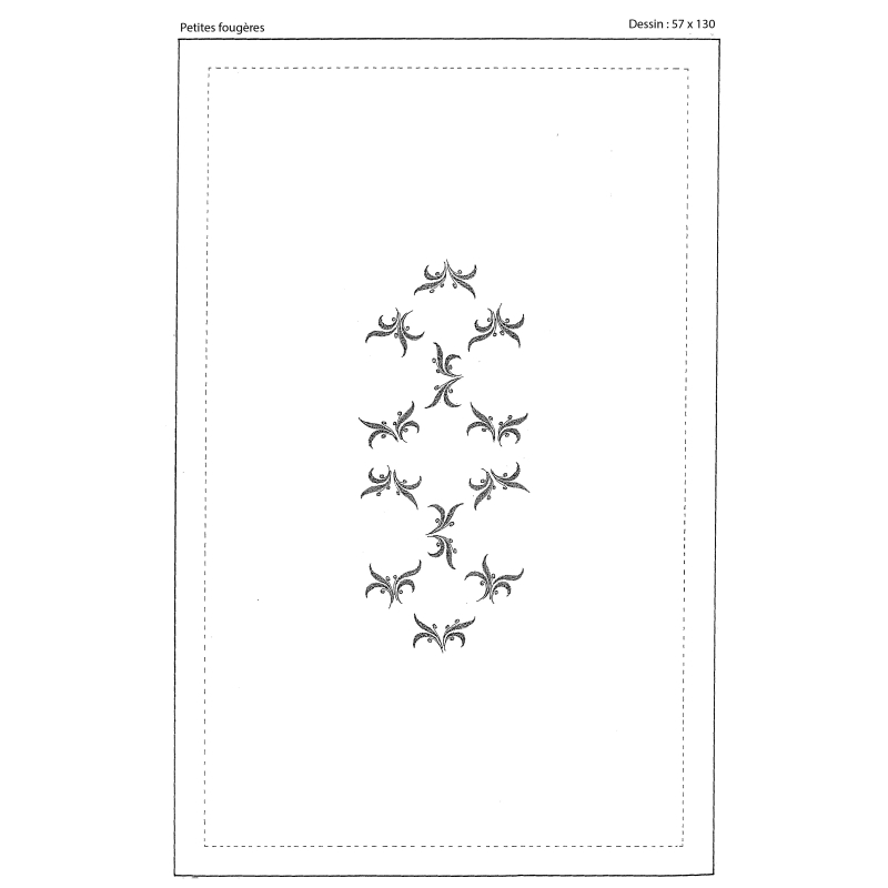 Nappe à broder "Petites fougères"