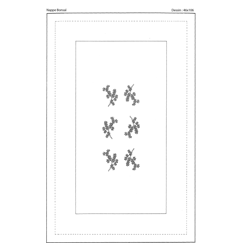 Nappe à broder "Bonsaï"