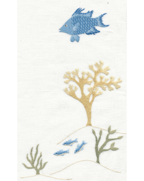 Chemin de table "Coquillages et Poissons"