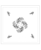 "Mimosa" tea tablecloth pattern