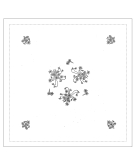"Violettes" tea tablecloth pattern