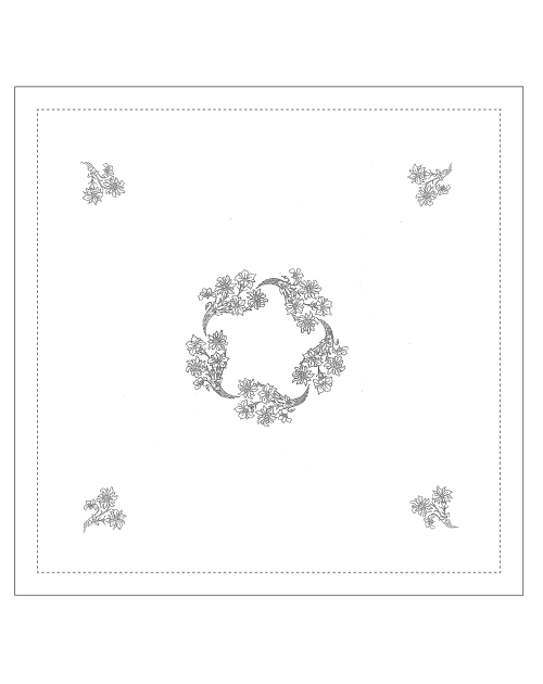 Nappe à thé à broder "Fleurs des Alpes"