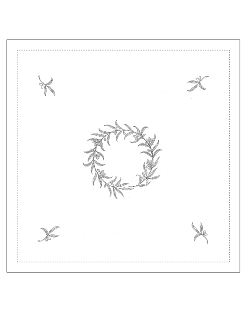 "Olives" tea tablecloth pattern