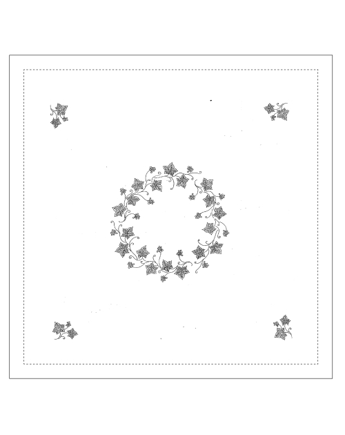 "Lierre grimpant" tea tablecloth pattern