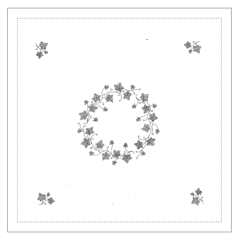 Nappe à thé à broder "Lierre grimpant"