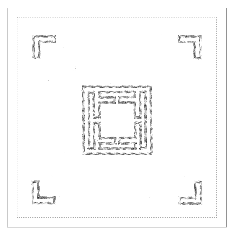 "Frise Grecque" tea tablecloth pattern