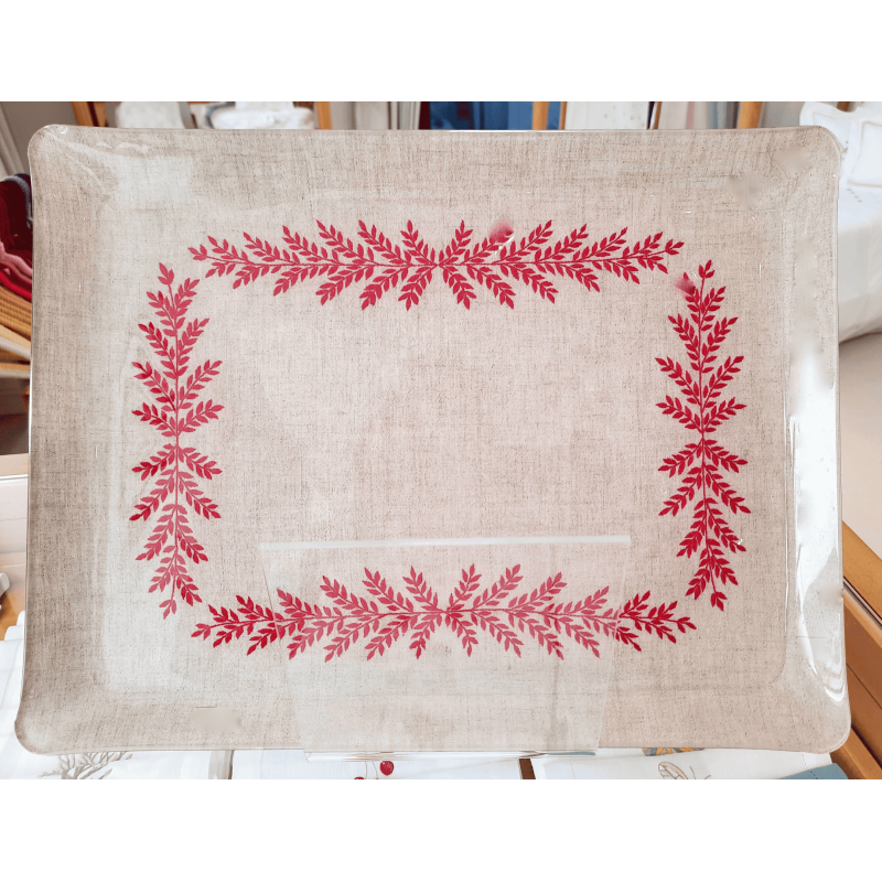 "Fougère Directoire" embroidered tray
