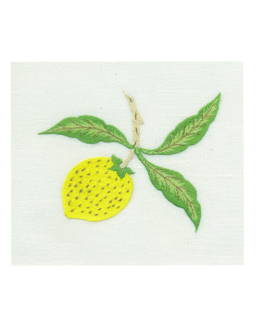 Nappe à thé à broder "Citrons"