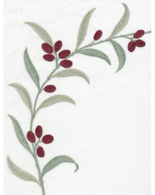 Nappe à thé à broder "Olives"