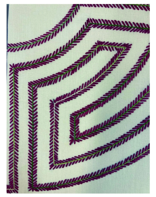 Nappe à thé à broder "Frise Grecque"