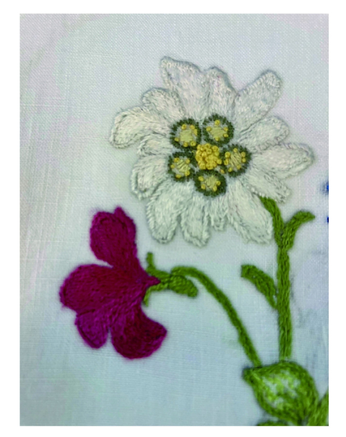 Nappe à thé à broder "Fleurs des Alpes"