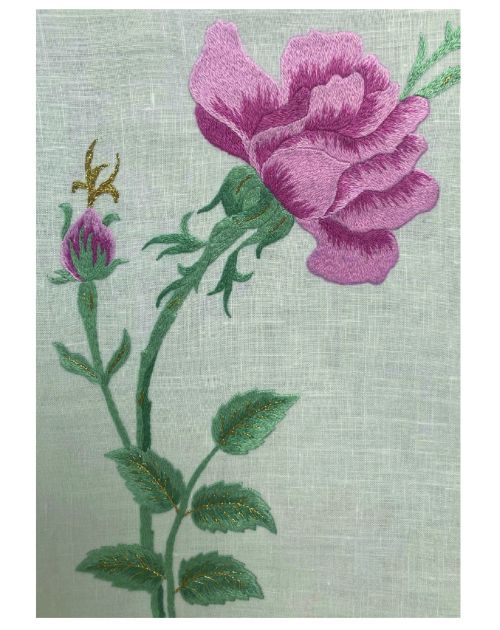 "Roses" tea tablecloth pattern