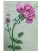 Nappe à thé à broder "Roses"