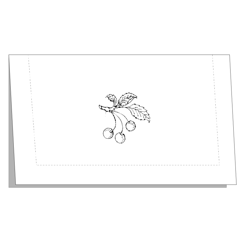 Pochette "Cerises" à broder