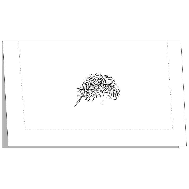 Pochette "Plume" à broder