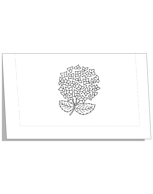 Pochette "Hortensia" à broder