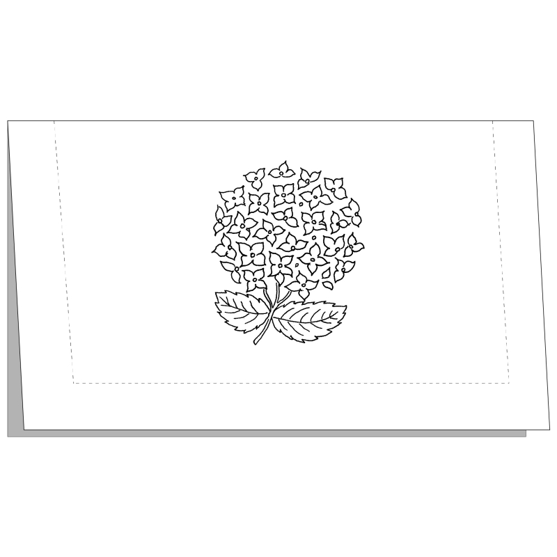 Pochette "Hortensia" à broder
