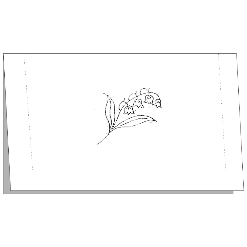 Pochette "Muguet" à broder