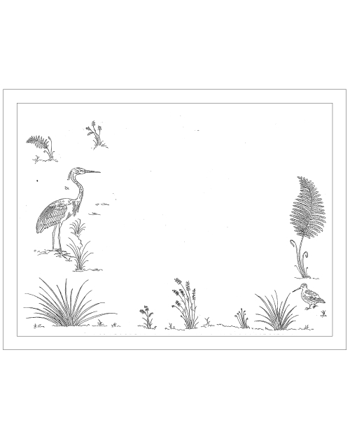 "Chasse" placemat pattern