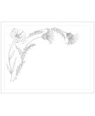 "Lys et chardons" placemat pattern