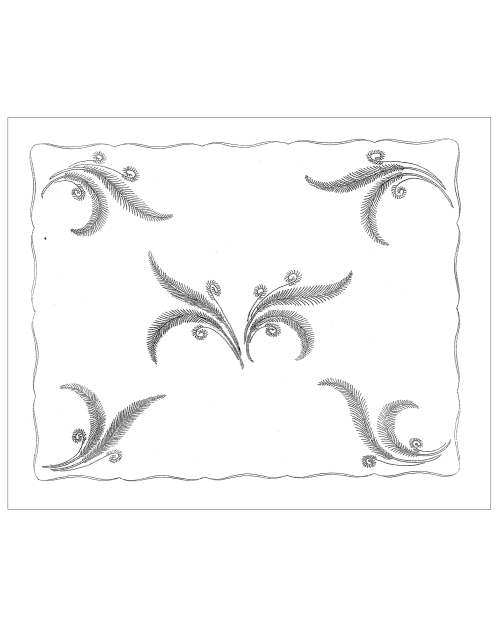 "Petites fougères" placemat pattern