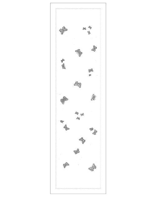 Chemin de table à broder "Jardin Imaginaire"