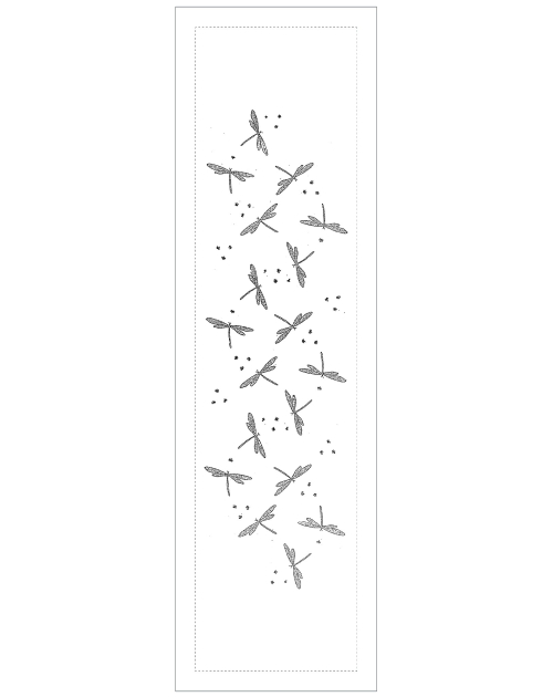 "Libellules" table runner pattern