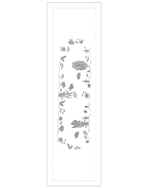 Chemin de table "Coquillages et Poissons"