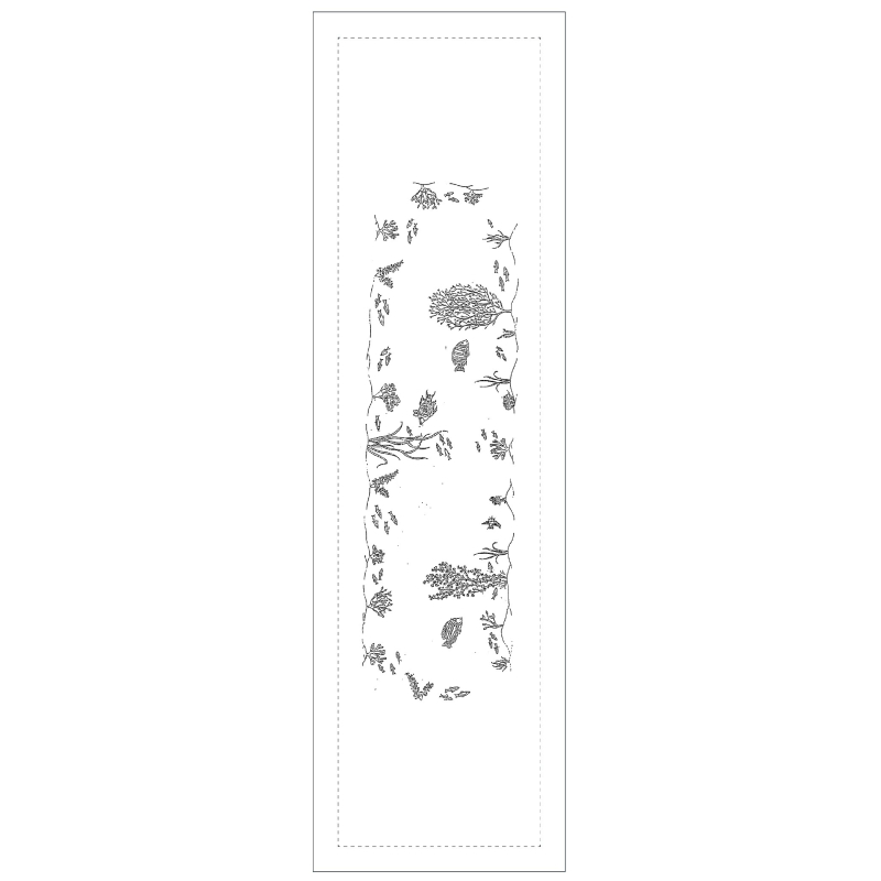 Chemin de table "Coquillages et Poissons"