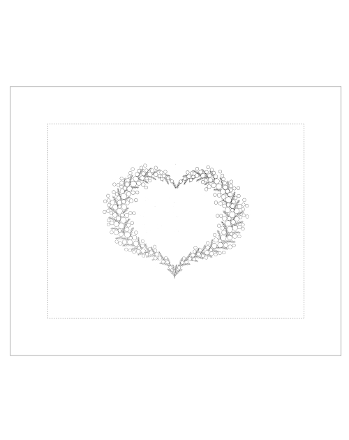 Taie de coussin à broder "Coeur de Mimosa"