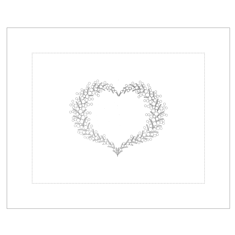 "Coeur de Mimosa" pillow case pattern