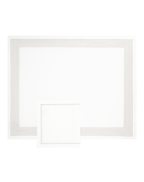 Set de table et serviette "Ambassade" version or et argent