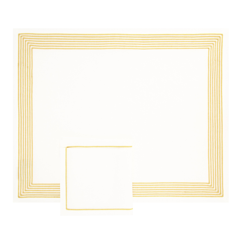 Set de table et serviette "Ambassade" version or et argent