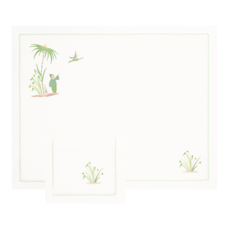 "Si Kiang"  placemat and napkin