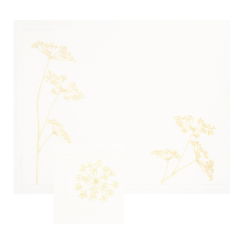 Set de table et serviette "Ombelles"