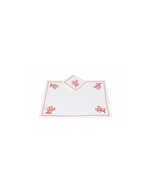 Set de table et serviette "Coraux"