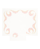 Set de table et serviette "Vagues" - brodés main