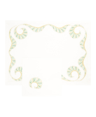 Set de table et serviette "Vagues" - brodés main