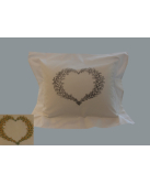 Taie de coussin à broder "Coeur de Mimosa" - Noël Paris