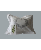 Taie de coussin à broder  "Coeur de Fougère" - Noël Paris